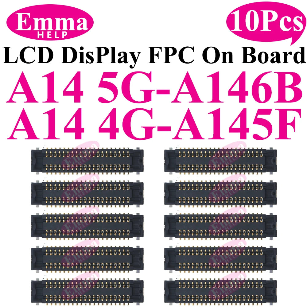 10pcs Connector FPC LCD Screen Motherboard For Samsung A15 A55 A35 A25 A05 A54 A34 A24 A14 A04  Display FPC On Board  78pin
