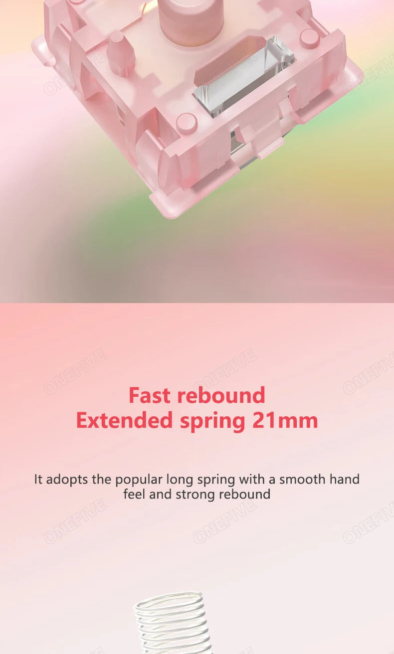 Outemu Silent Peach V3 Switch Lubed Silent Lemon V3 Switches Mechanical Keyboard Linear Tactile 5Pin Hot Swap PA66 Pre Lubed POM