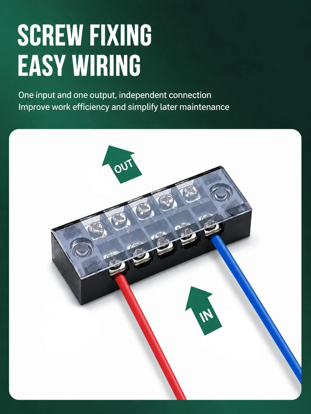 1/5/10PCS Copper Dual Row Barrier Screw Terminal Strip Block Electrical Cable Wire TB Connector with Cover 15A 600V Splice Ways