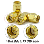 Erilles 90 Degree Right Angle SMA To SMA Adapter RP SMA Male Female Goldplated RF Coax Connector  L Type Converter Wholesale