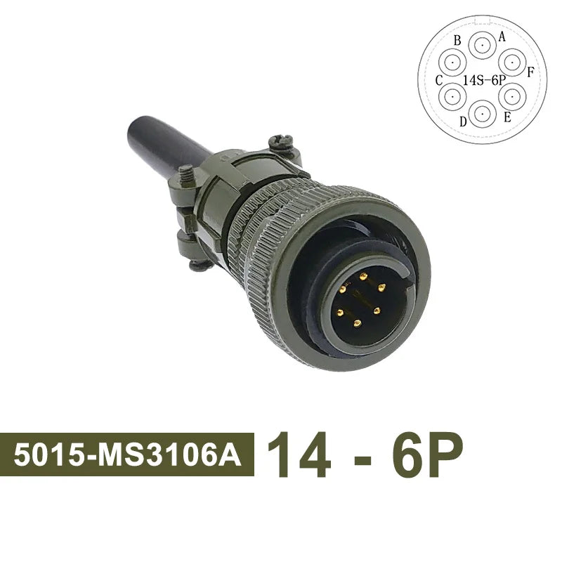 MIL STD Circular Connector MS3102A 14S-2 14S-5 14S-6 MIL-C 5015 Military Specification Connectors MS3106 MS3108 Plug&Socket