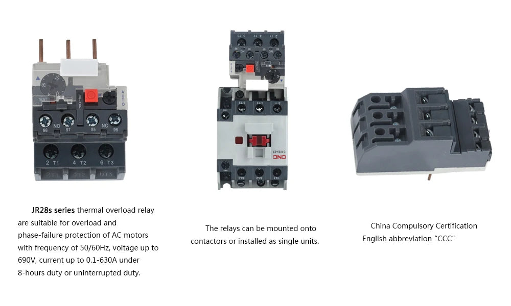 CNC JR28s-25 Heat Thermal Overload Relay 50/60Hz 1.6A 2.5A 4A 6A 8A 10A 13A 18A 25A Adjustable Electric Protection