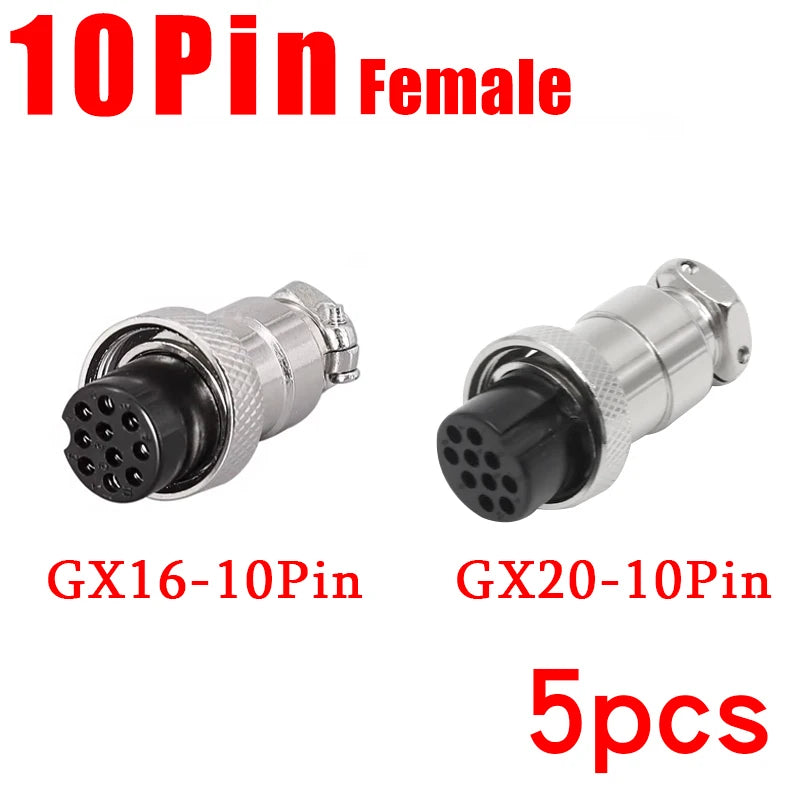 Aviation Plug GX12 GX16 GX20 Butt Soldering Socket 2/3/4/5/6/7/8/9/10Pin Wire Docking Connectors