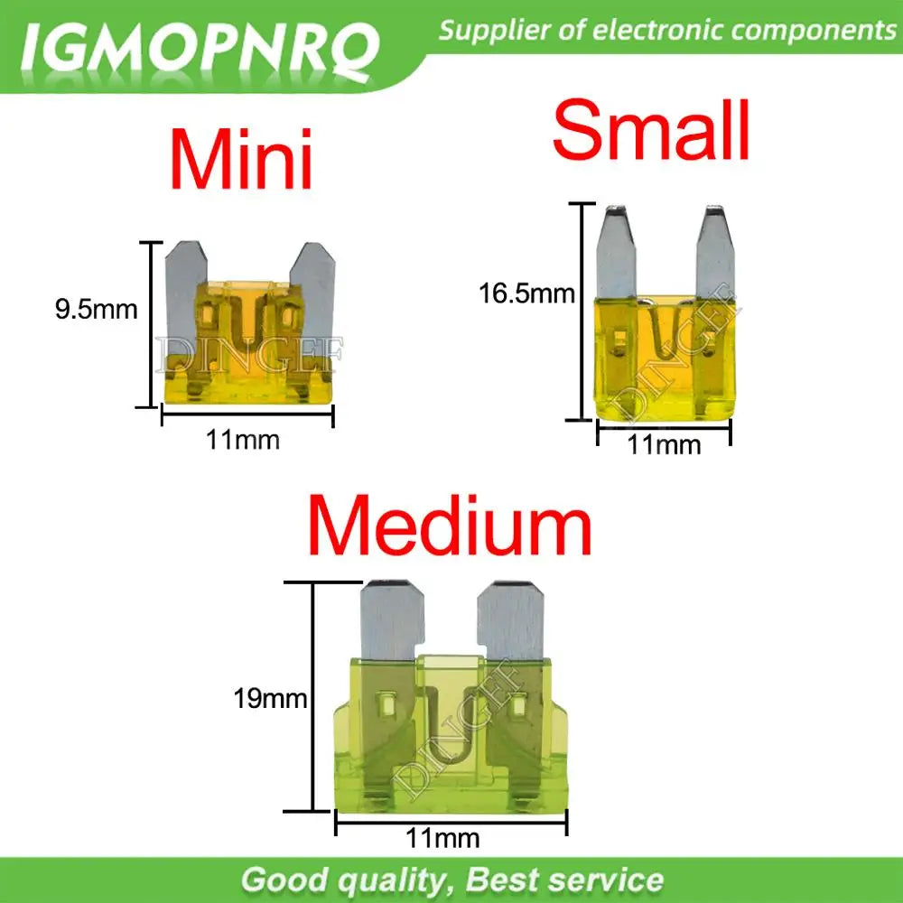 1Set Waterproof 32V Mini/Small/Medium Auto Fuse Holder 18/16/14/12/10AWG With Car Blade Fuse 3A 5A 7.5A 10A 15A 20A