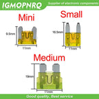 1Set Waterproof 32V Mini/Small/Medium Auto Fuse Holder 18/16/14/12/10AWG With Car Blade Fuse 3A 5A 7.5A 10A 15A 20A