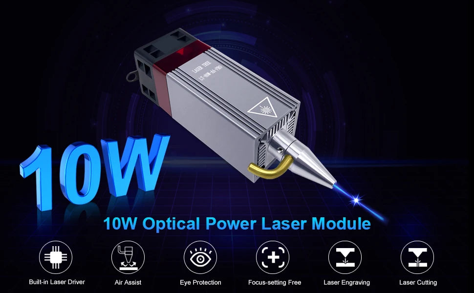 LASER TREE 20W/10W/5W/4W Laser Head For CNC Engraver Wood Cutting DIY Laser Tools 450nm TTL/ PWM Blue Light Laser Module