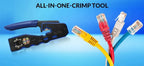 Natalink RJ45 Crimping Tool Pass Through Crimper Wire Stripper Cutter for Cat6A Cat6 Cat5 8P8C rj45 cable stripper tool Connecto