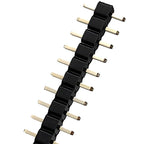 100pcs 2.54mm Male Pin Header L7.5/8.5/9.5/10.5mm 1x2/3/4/5/6P Straight Single Row Single Plastic 0.8U Gold PCB Connector