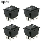 4pcs 6 PIN DPDT Double Pole Double Throw 12V Momentary Rocker Switch Heavy Duty Rocker Switch For Car Window Sunroof