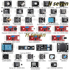 37 in 1 Sensors Modules 37 Kits Starter Kit with box for Arduino suitable for Raspberry Pi/STM32/ESP32/R3/51 Microcontroller