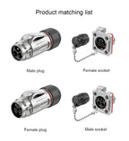 CNLINKO Waterproof Industrial BD20 Aviation Connector 2 3 4 5 7 9 12 14 Pin Plug and Socket Panel Mount Metal Wire Connectors