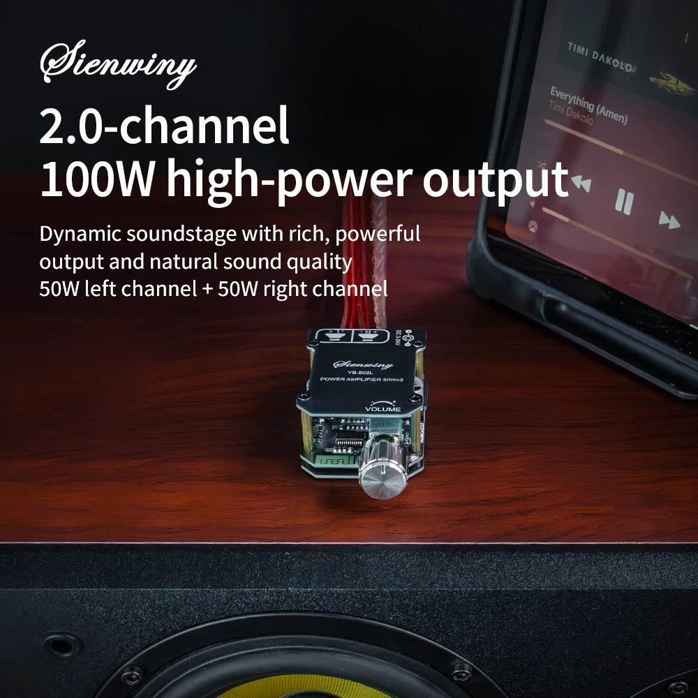 YS-1002T YS-502L Bluetooth 5.0 Audio Amplifier Board 2.0 Channel Stereo Power Amp Module 50W X2 100W X2 AUX Input For DIY Speaker Home Audio