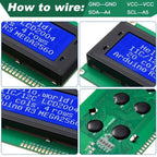 LCD2004+I2C LCD2004 20x4 2004A Blue Green Screen Character LCD IIC Serial Interface Adapter Module for Arduino