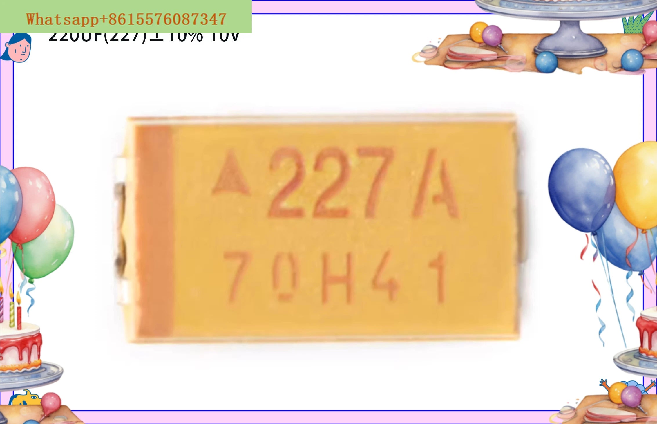 10pcs Original genuine AVX tantalum capacitor 6032C 220uF (227) ± 10% 10V TAJC227K010RNJ