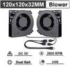 Gdstime 40mm 50mm DC 5V USB 60mm 70mm TV Box Cooling Fan 120mm 140mm Brushless AV Receiver Cooler w 2 in 1 USB Controller Cable