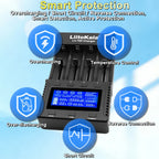LiitoKala Lii-700 Universal 18650 AA AAA Charger, QC 12V 5A Fast Charge, Overcharge & Reverse Protection, 0V Battery Activation