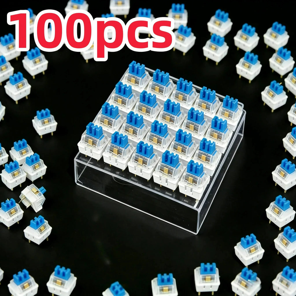 50/100pcs Keyboard Switch Keyboard Clicker Key Replacement 3 Pin Tactile Switch Plastic For Replacement Accessories