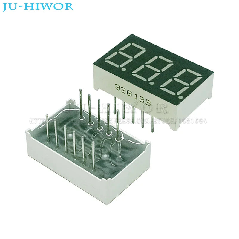10pcs 0.36 Inch 11Pins C-C 3361AS C-A 3361BS 3 Digits Bits 7 Segment Red LED Digital Display Digitron Common Anode Cathode