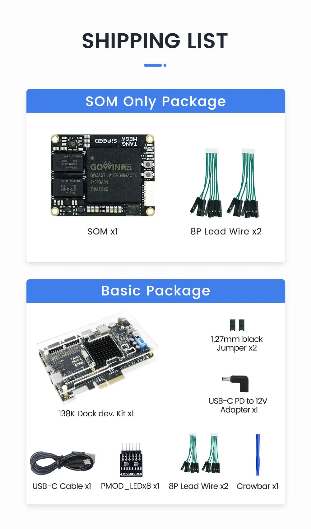 Sipeed Tang Mega 138K 60K Dock GOWIN GW5AST RISCV FPGA Development Board