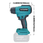 PATUOPRO Adjustable Temperatures Heat Gun 30-550℃ LED Display Cordless Electric Hot Air Gun Power Tools For Makita 18V Battery