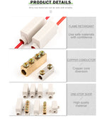 60A/400V 1-6mm2 Quick Butt Wire Connector High Power 100A/1000V 2.5-16mm2 Electric Cable Splicing Terminal Block Junction Box