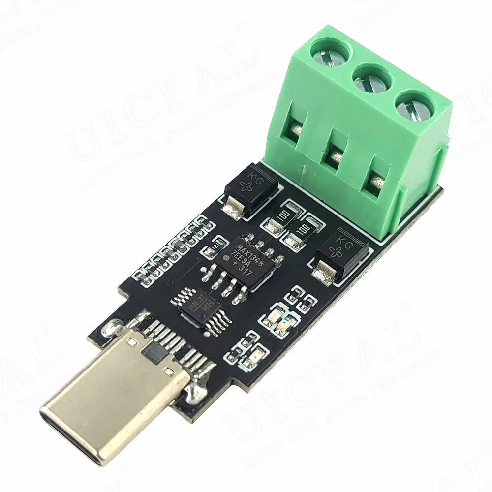 Type-C to RS485 Conversion Module for Android Serial OTG USB Type-C to 485 Converter Modules 600W Protection 3PIN