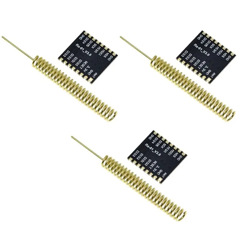 [B24B!】 SPI Interface Ra-01 SX1278 433Mhz Lora Wireless RF Module 3Pcs With Spring Antenna Transmission Module For Arduino