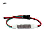 SP002E Mini 3-Key 3PIN/4PIN LED Controller DC5V-24V for RGBIC WS2811 WS2812 WS2813 WS2815 Individually Addressable LED Strip