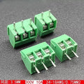 100PCS 3.5mm Pitch Screw Terminal Connector PCB Terminal Blocks Green Leg KF350 Copper KF350-2P/KF350-3P