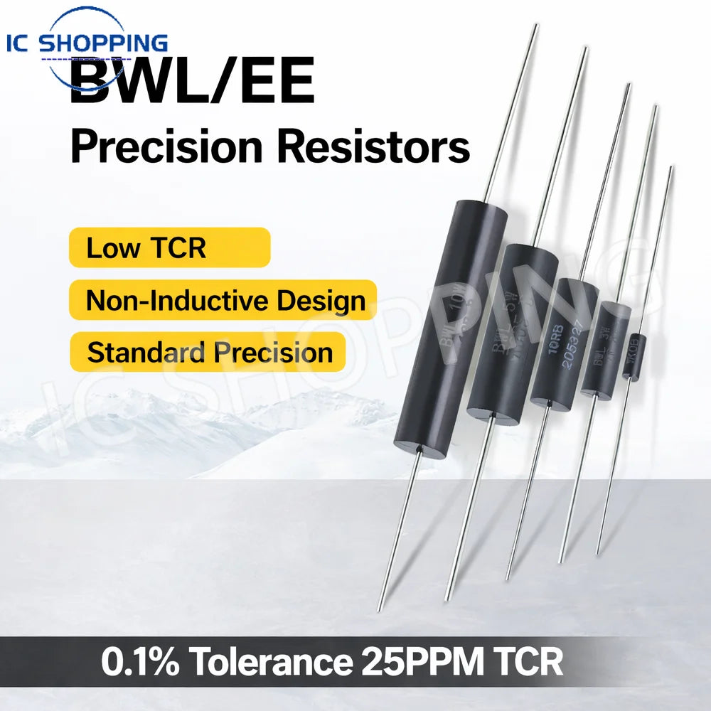 1PCS 3W 5W 10W BWL High Precision Resistor 0.1% Low TCR Non-Inductive Low Resistance Sampling Resistor
