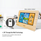 Digital Weather Station Clock Indoor Outdoor Weather Forecast Barometer Thermometer Hygrometer with Wireless Outdoor Sensor