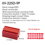 1Pc Wire Electrical Cable Connectors Plug-in Terminal Block PTFIX 2.5mm² Splitter Spliceable DIN-Rail Mounting Junction Box Tool
