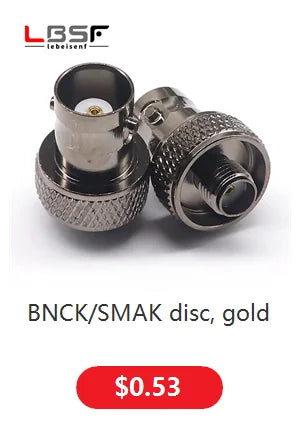 1pcs Radio Frequency Adapter BNC (Q9) Female to SMA Male Adapter BNC/SMA-KJ Disc Nickel Plated