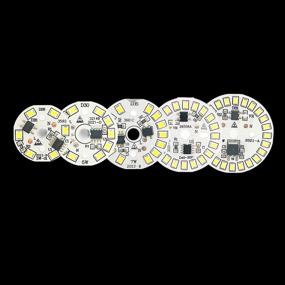 PwwQmm 10pcs/lot LED Chip 15W 12W 9W 7W 5W 3W No Need Driver AC 220V-240V SMD 2835 Cold Warm White Round Lamp Beads for Bulb
