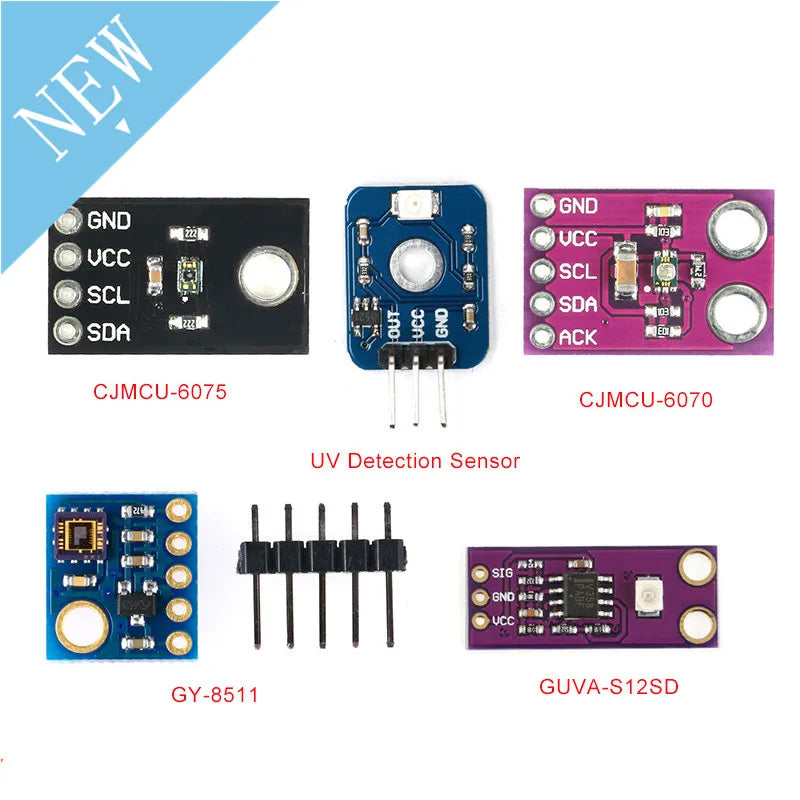 UV Detection Sensor Module VEML6075 VEML6070 UVA UVB S12SD GY-8511 ML8511 Ultraviolet Ray Module Light Sensor For Arduino