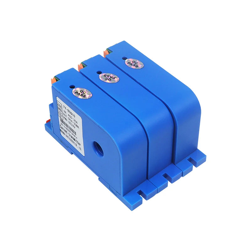 Hall DC Current Sensor Transmitter Output 4-20mA Power Supply 24VDC 0-150A Input 10mm 22mm 30mm Hole Current Transformer