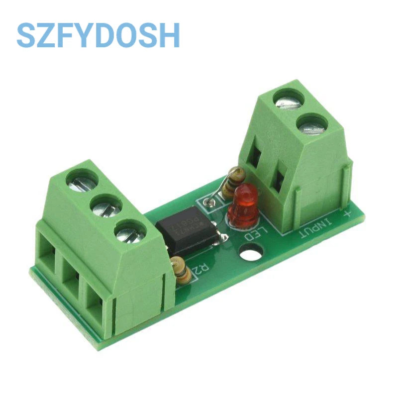 1/5/10PCS 1Channel Way Optocoupler Isolation Module PC817 3V-5V 12V 24V Photoelectric Isolator Rail Holder PLC Drive Motor Board
