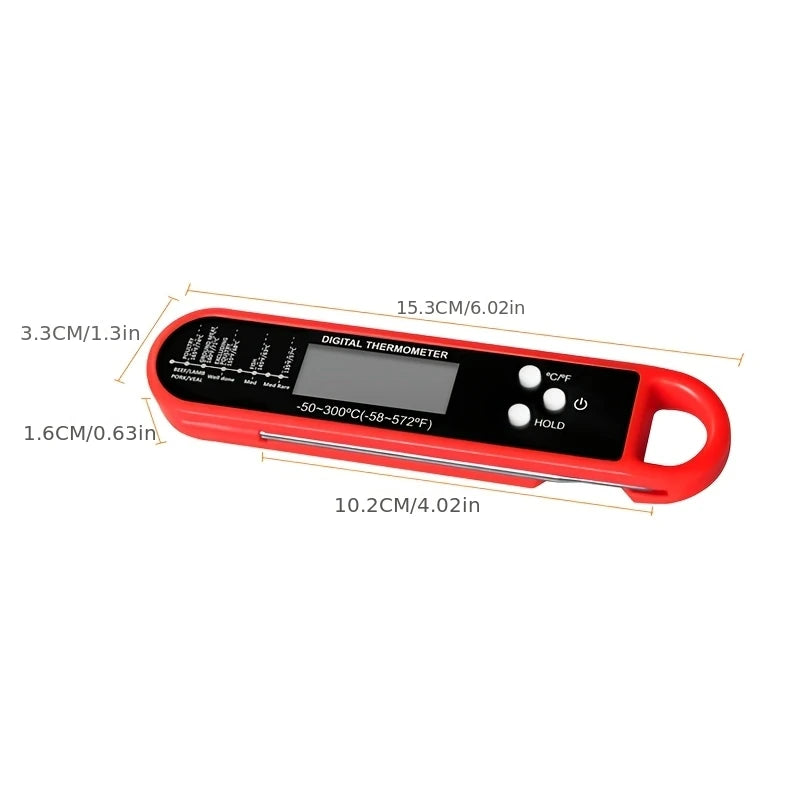 Digital Waterproof Meat Thermometer for Cooking Instant Read Food Thermometer for Grill BBQ with Accurate Temperature Display