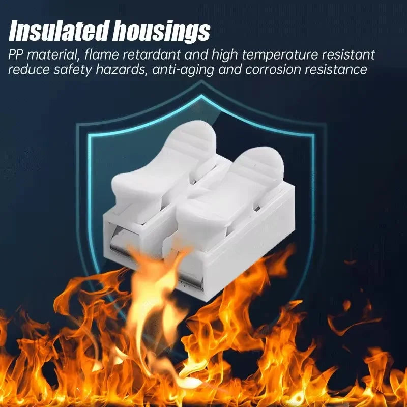 Wire Connector CH-1 CH-2 Press Terminal Block Power Cord Clamp Flame-retardant Terminal Block Quick Electric Cable Connectors