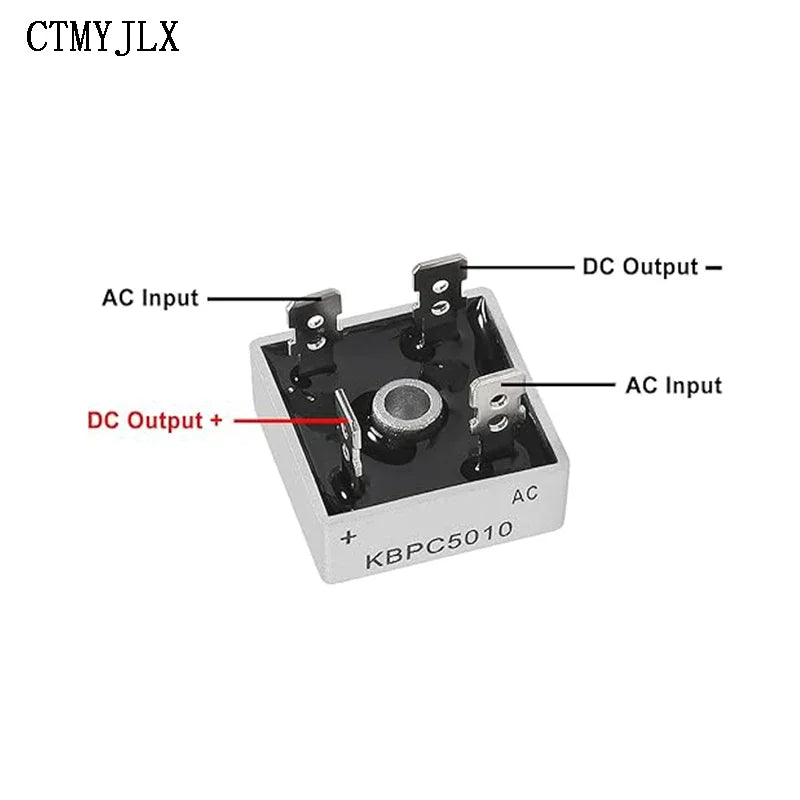 5pcs KBPC5010 Diode Bridge Rectifiers Diodes 50A 1000V KBPC 5010 Power Rectifier Diode DIY Electronic Components Kit