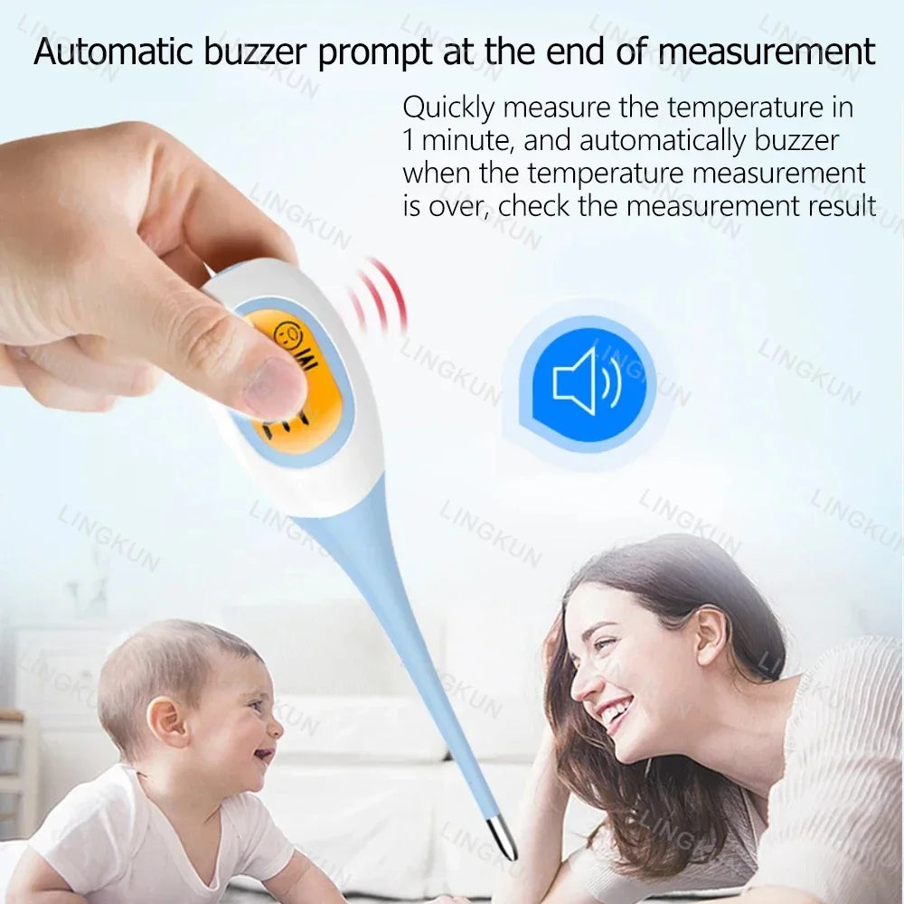 Professional Animal Digital Thermometer with Soft Probe Blue Digital Pet Dog Cat Veterinary Thermometer Waterproof Equipment
