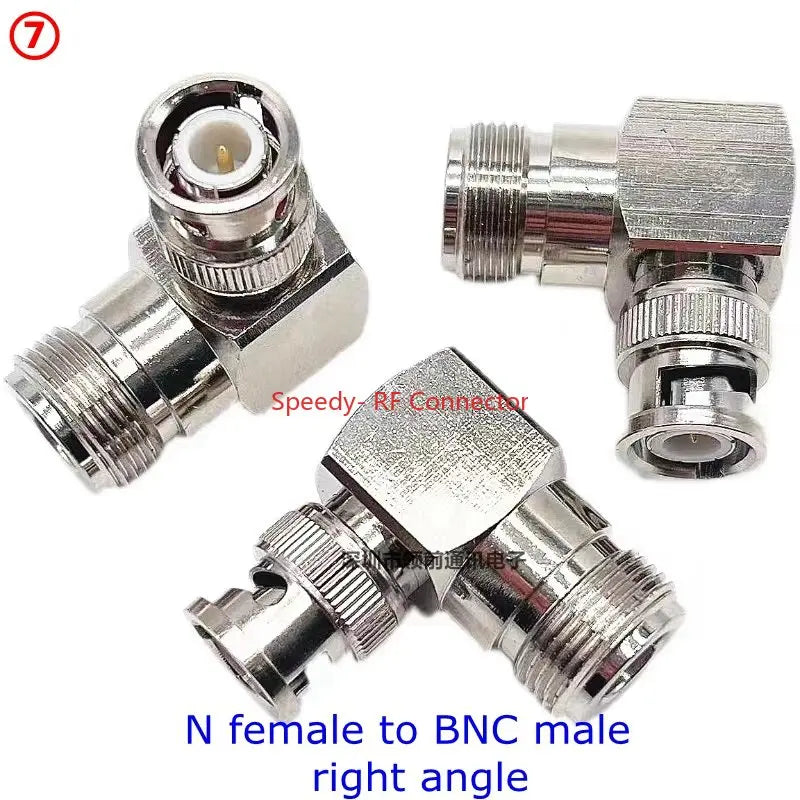 1Pcs L16 N Type To BNC Male Plug Female Jack Connector Q9 BNC To N Type Right Angle Coaxial  Adapter RF Fast Delivery Copper