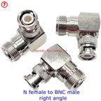 1Pcs L16 N Type To BNC Male Plug Female Jack Connector Q9 BNC To N Type Right Angle Coaxial  Adapter RF Fast Delivery Copper