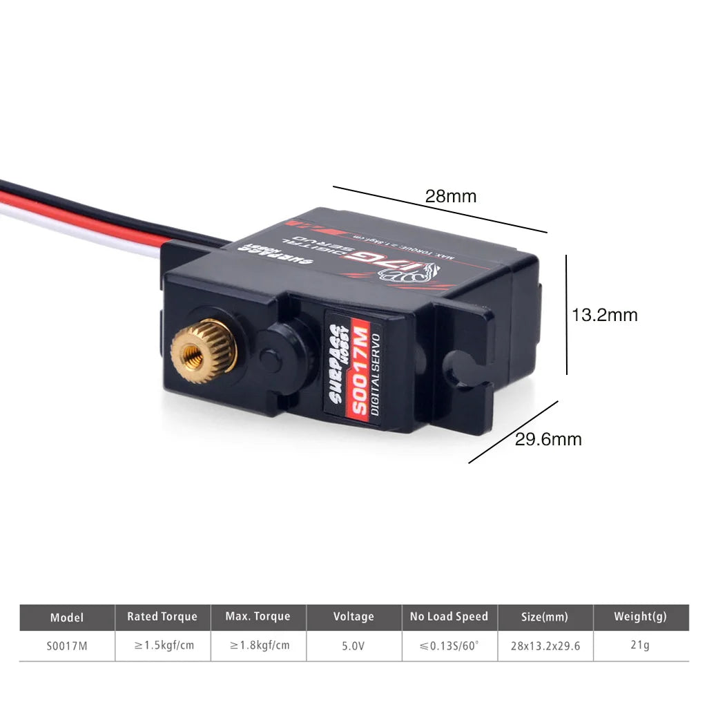 SURPASS HOBBY 9G 17G 25G 6KG 9KG 15KG 20KG Metal Gear Digital Motor RC Servo for Car Plane Robot Boat Model Wltoys Axial SCX24