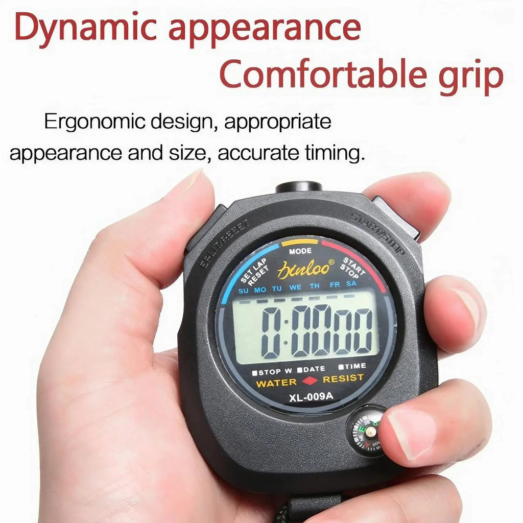 Digital Sports Stopwatch Timer with Large Display Date Time Alarm Function for Coaches Multi-Function Tool