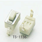 50PCS 3X6mm H=5/4.3mm DIP 2Pin SMT 260GF Micro Switch Black White Push Button Switch Momentary Tact Switch Key Power Button
