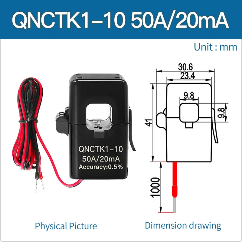 Clamp CT Current Transformer 100A 50mA 100A 40mA 50A 25mA 100A 33.3mA 50A 20mA 100A 100mA 2000 Split Current Transformer Sensor