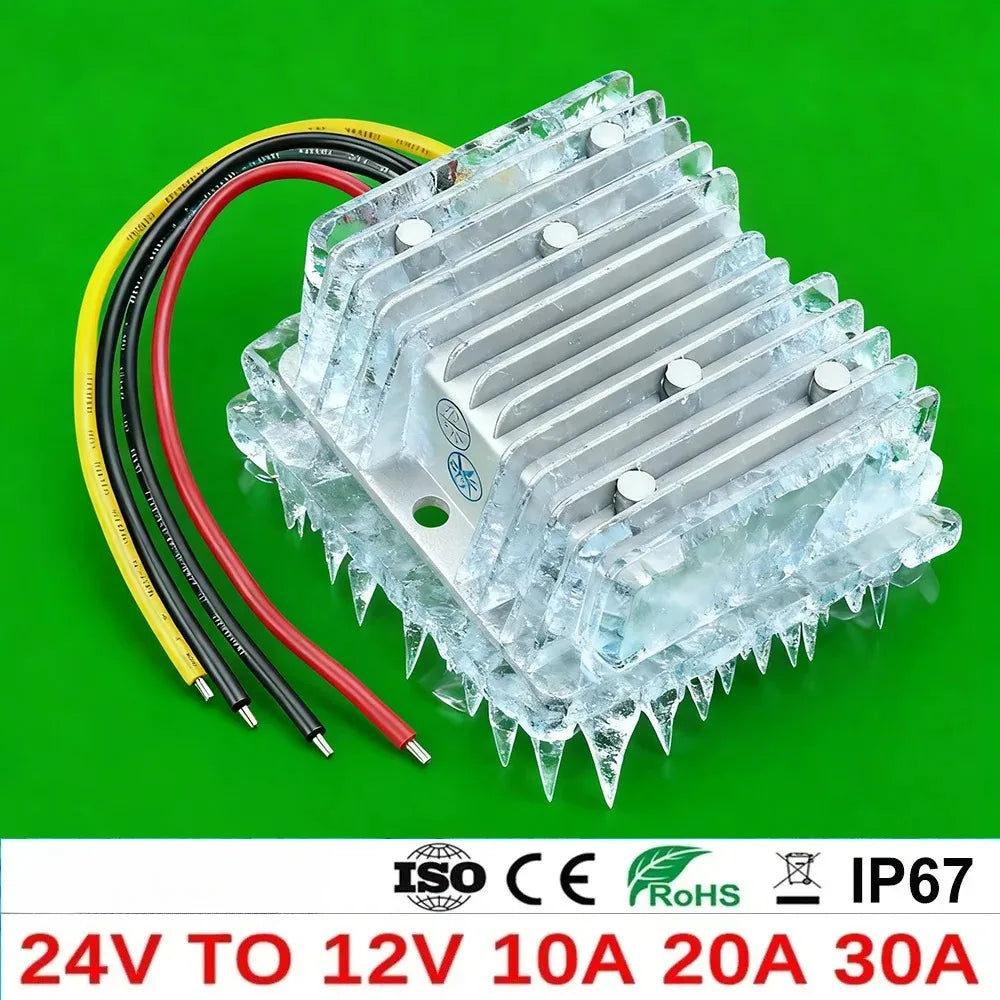 24V to 12V 30A 10A 15A 20A Battery Buck Regulator 12V Car Power Supply DC DC Converter Step Down 24 Volt Reducer