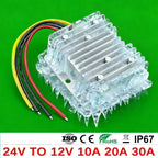 24V to 12V 30A 10A 15A 20A Battery Buck Regulator 12V Car Power Supply DC DC Converter Step Down 24 Volt Reducer