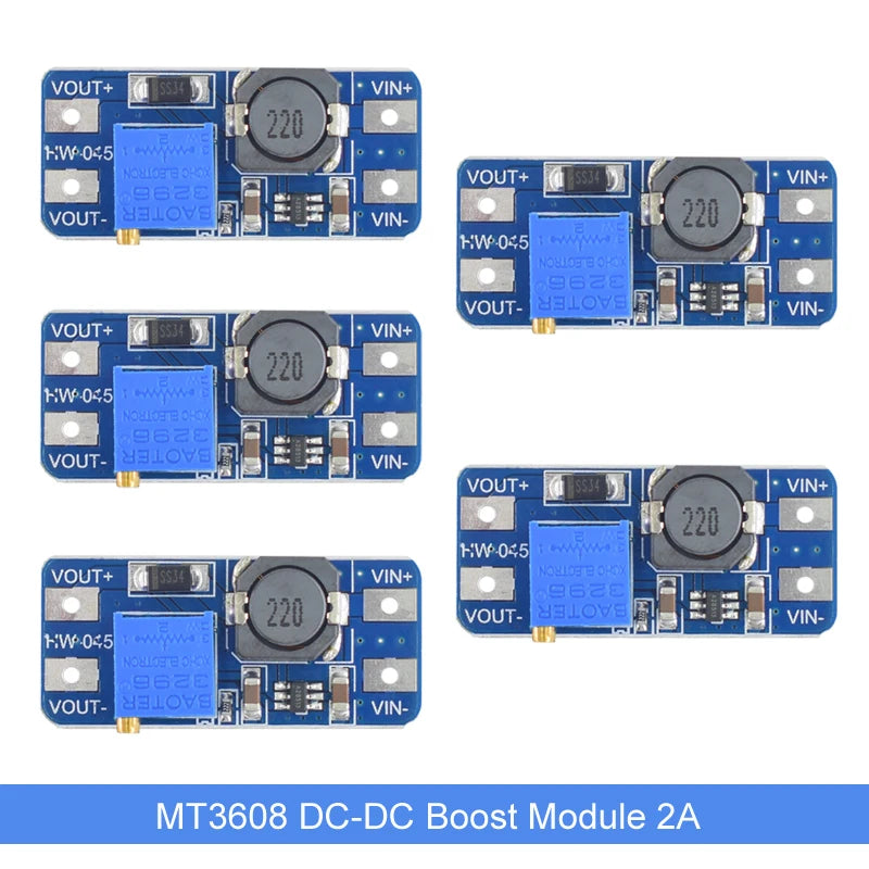 1/10 PCS MT3608 DC-DC Step Up Converter Booster Power Supply Module Boost Step-up Board MAX output 28V 2A for Arduino Diy Kit